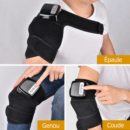 masseur articulaire SwissTouch porté sur l'épaule, le genou et le coude