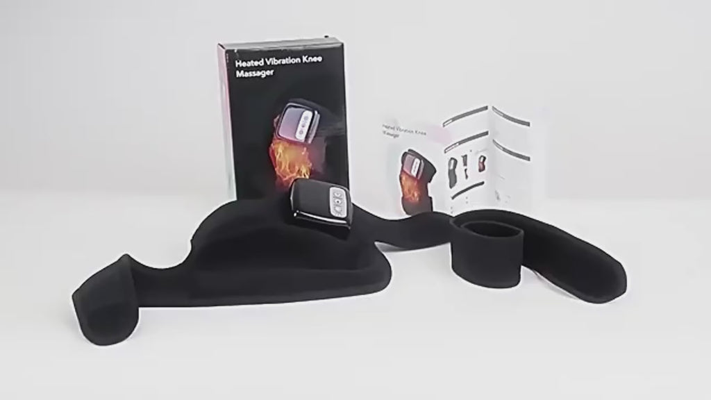 démonstration du masseur articulaire SwissTouch, réglage de la vibration et de la chaleur sur le boîtier