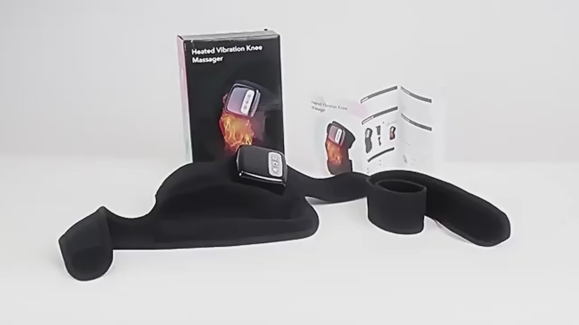 démonstration du masseur articulaire SwissTouch, réglage de la vibration et de la chaleur sur le boîtier